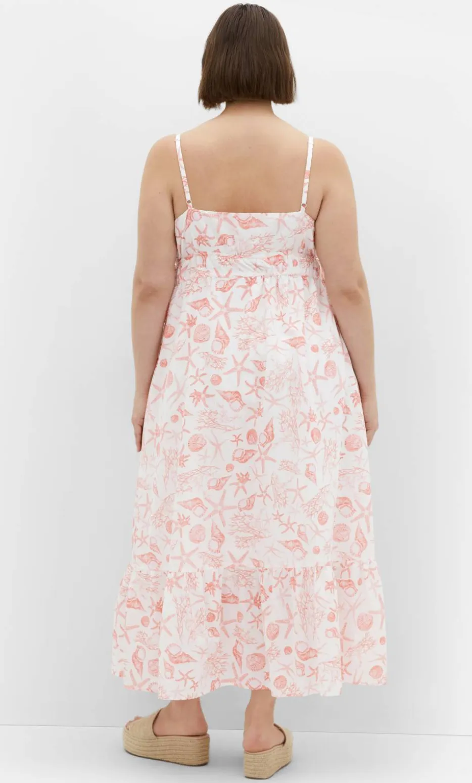 Ari Print Maxi Dress - white