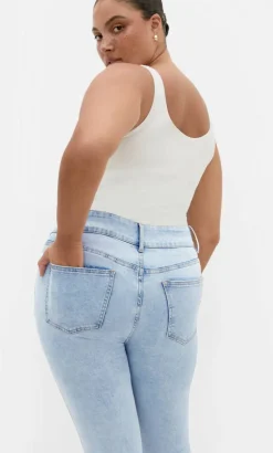 Asha Fit Clara Skinny Leg Jean - ice blue wash