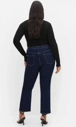 Asha Fit Dena Ankle Grazer Jean - dark wash