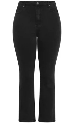 Asha Fit Dena Ankle Grazer Jean - black wash