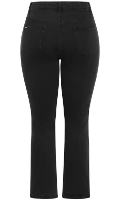 Asha Fit Dena Ankle Grazer Jean - black wash