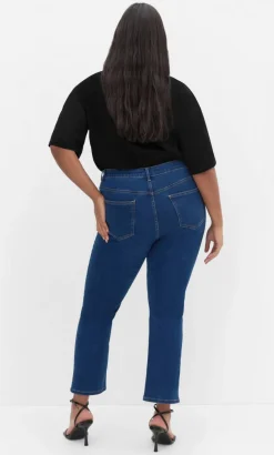Asha Fit Dena Ankle Grazer Jean - mid wash