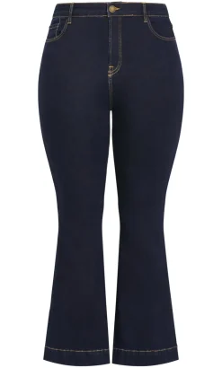 Asha Fit Jasmin Flare Leg Regular Jean - dark wash