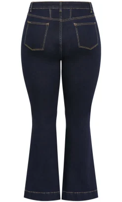 Asha Fit Jasmin Flare Leg Regular Jean - dark wash