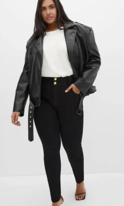 Asha Fit Skinny Leg Regular Jean - black