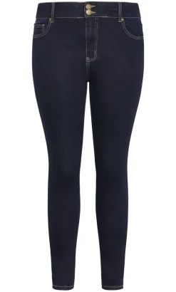 Asha Fit Ultra Skinny Leg Short Jean - dark wash