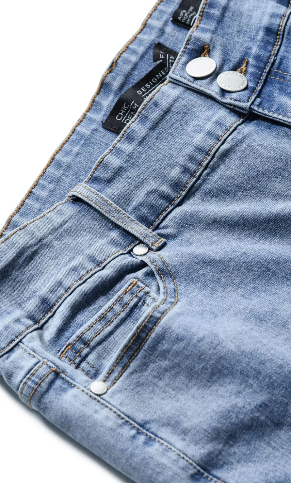 Asha Fit Ultra Skinny Leg Short Jean - light wash