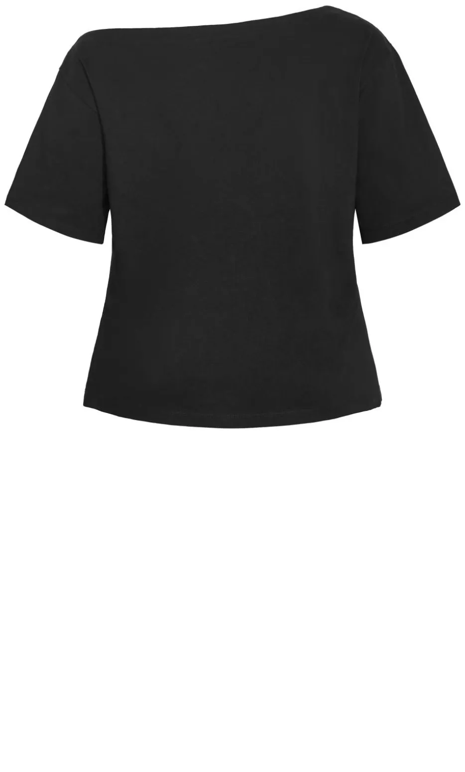 Asymmetrical Cotton Tee - black