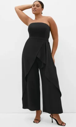 Attract Strapless Jumpsuit - black