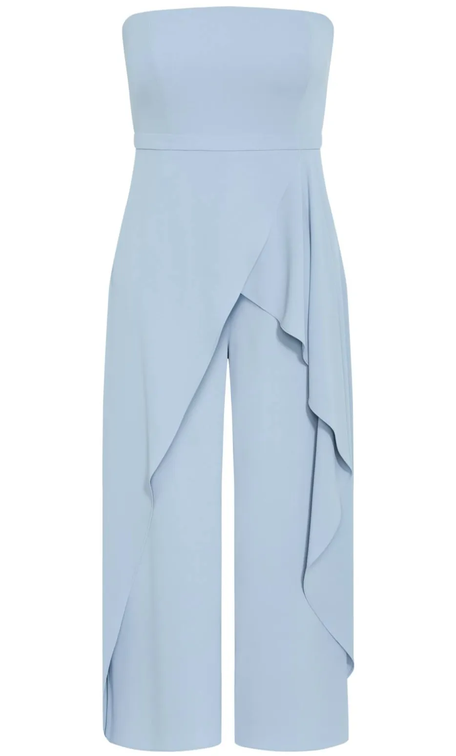 Attract Strapless Jumpsuit - dusty blue