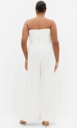 Attract Strapless Jumpsuit - ivory