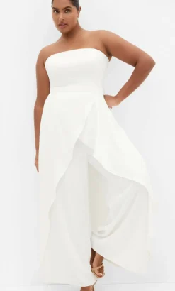 Attract Strapless Jumpsuit - ivory