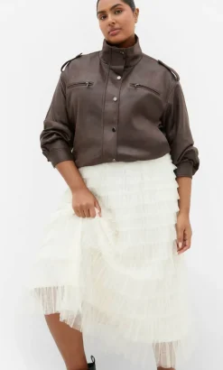 Averi Tulle Midi Skirt - vanilla