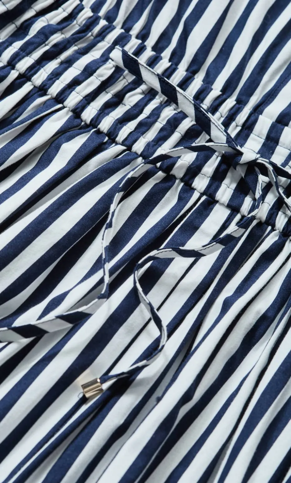 Ayla Stripe Shirt Dress - navy