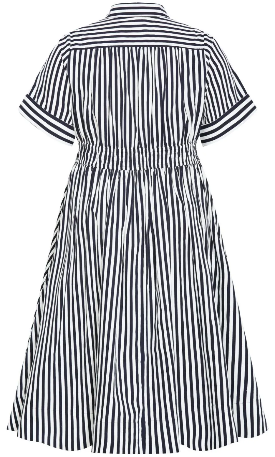 Ayla Stripe Shirt Dress - navy