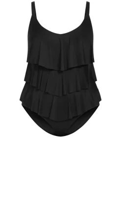 Azores Tiered 1 Piece - black