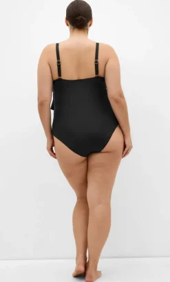 Azores Tiered 1 Piece - black