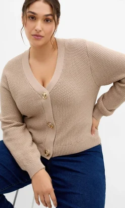Bella Cotton Knit Cardigan - neutral