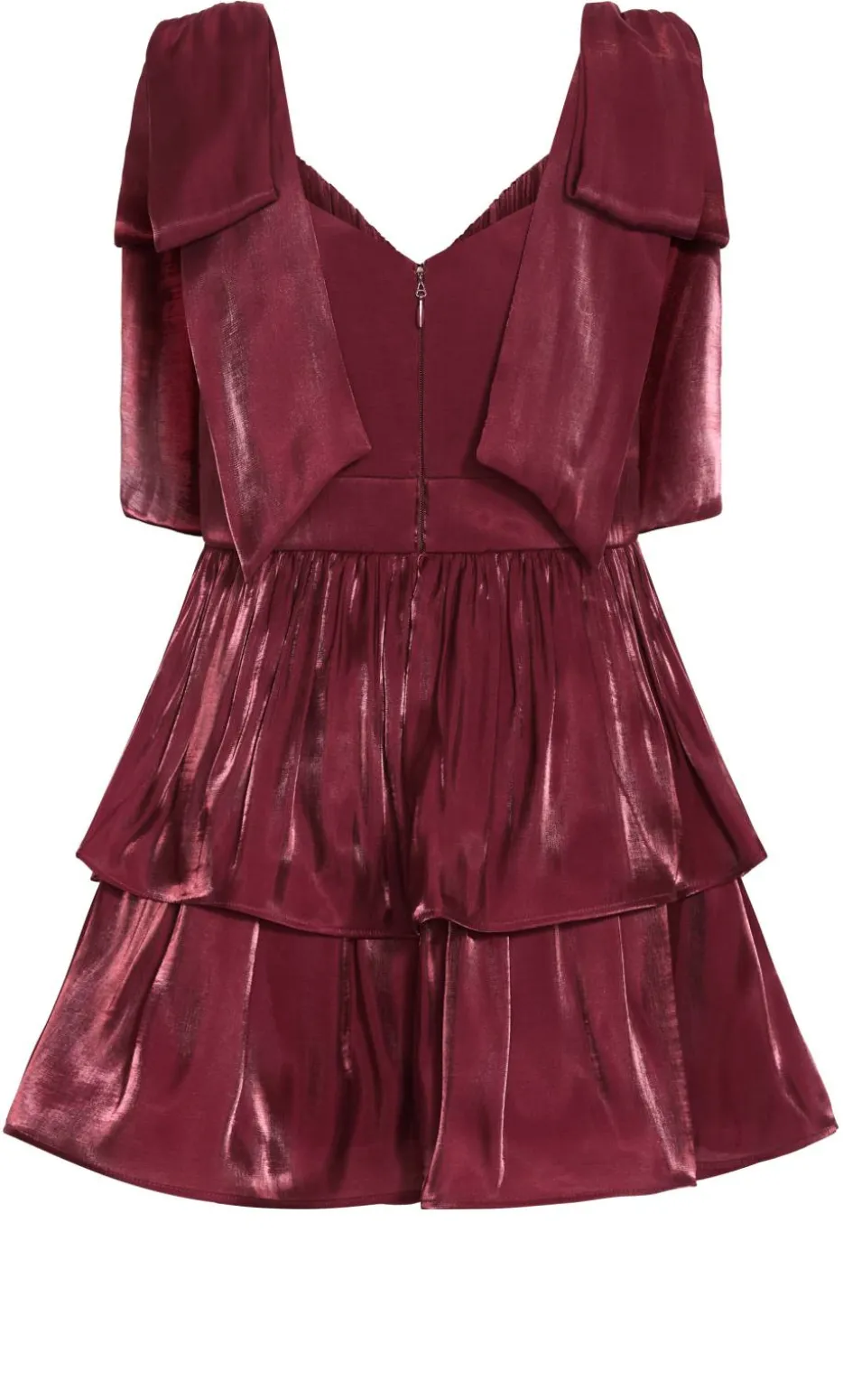 Betty Bow Mini Dress - dark cherry