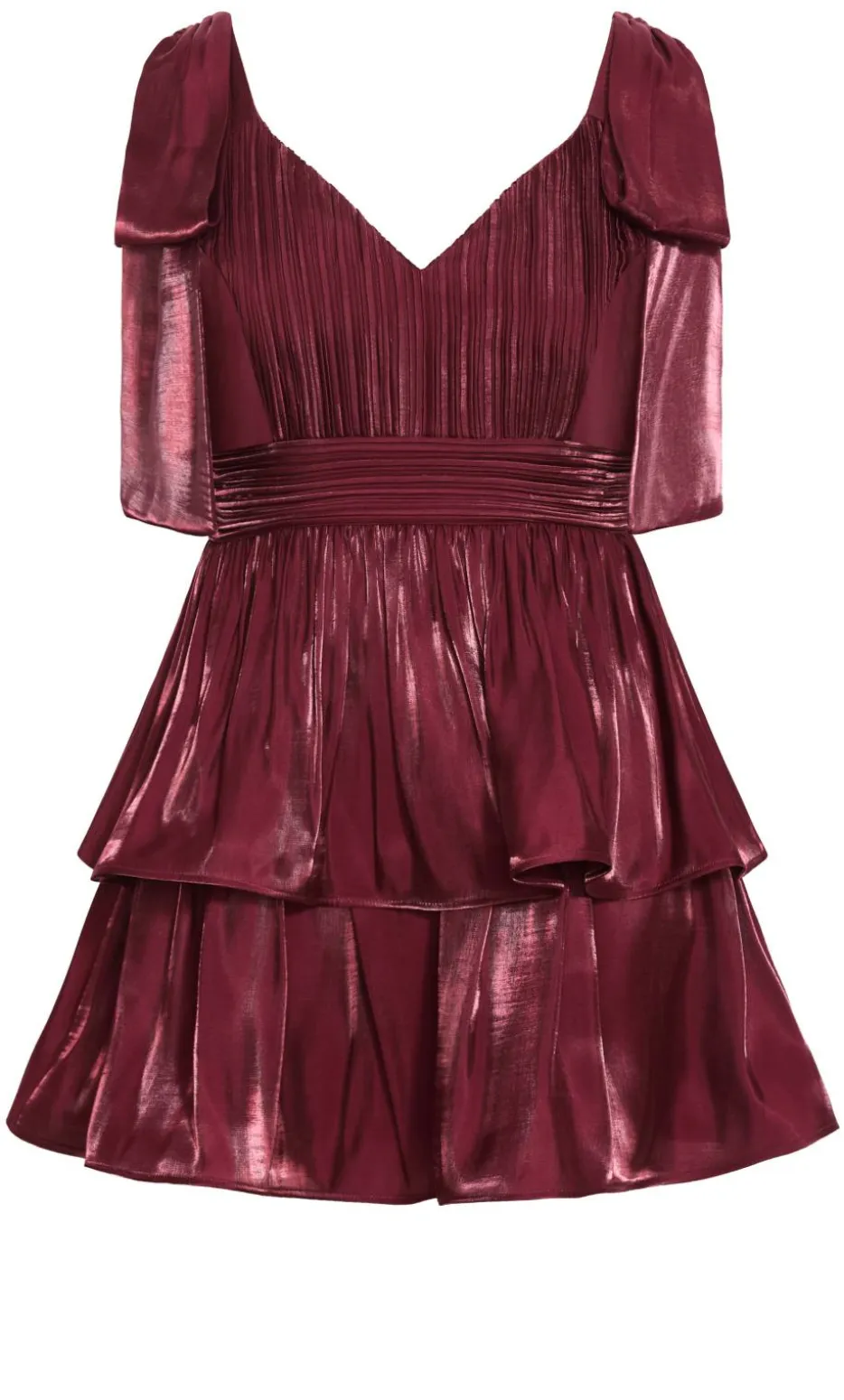 Betty Bow Mini Dress - dark cherry
