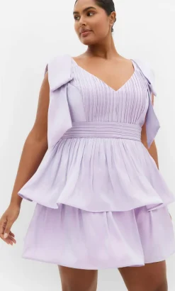 Betty Bow Mini Dress - lilac