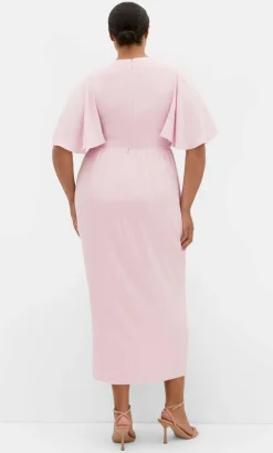 Braelynn Drape Maxi Dress - heavenly pink