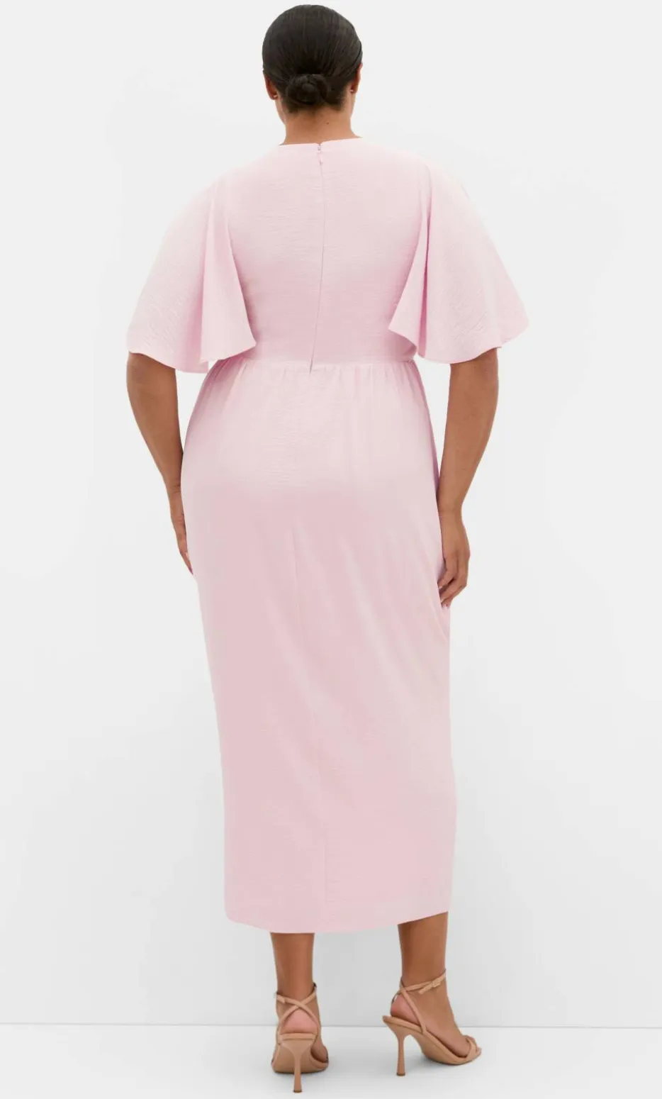 Braelynn Drape Maxi Dress - heavenly pink