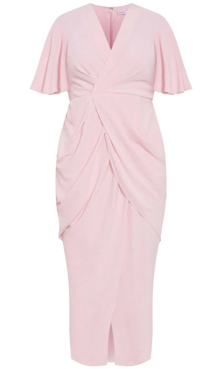 Braelynn Drape Maxi Dress - heavenly pink