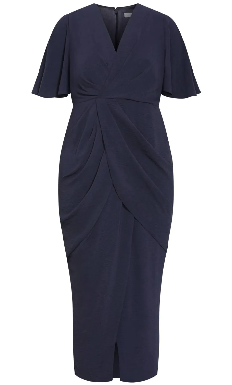 Braelynn Drape Maxi Dress - navy