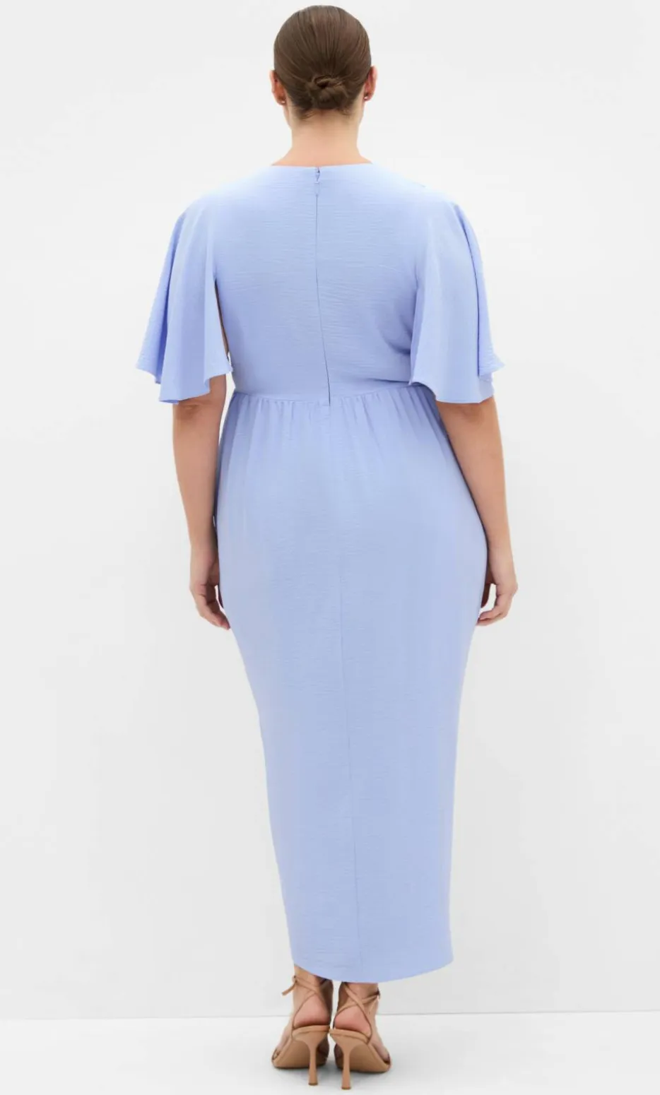 Braelynn Drape Maxi Dress - sky blue