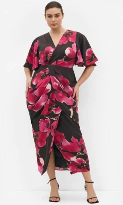 Braelynn Fleur Print Maxi Dress - dark chocolate