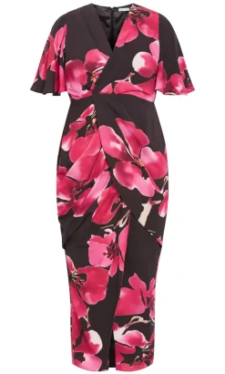 Braelynn Fleur Print Maxi Dress - dark chocolate