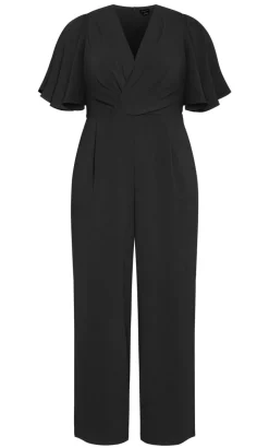 Braelynn V Neck Jumpsuit - black
