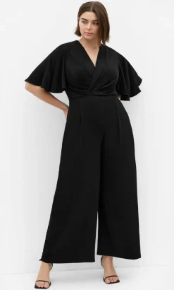 Braelynn V Neck Jumpsuit - black