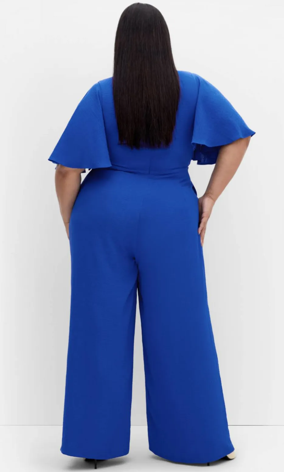 Braelynn V Neck Jumpsuit - cerulean