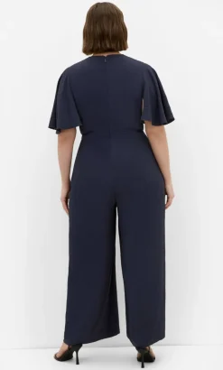 Braelynn V Neck Jumpsuit - navy