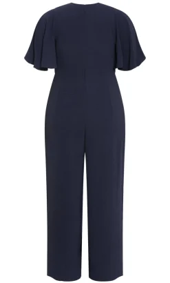 Braelynn V Neck Jumpsuit - navy