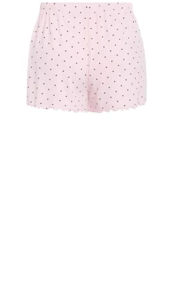 Brooke Spot Sleep Short - baby pink