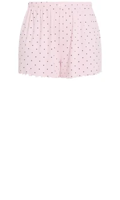 Brooke Spot Sleep Short - baby pink