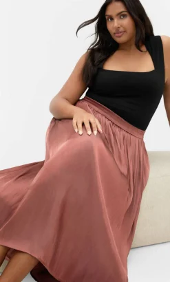 Camilla Midi Skirt - desert rose