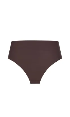Capri Hi Waist Bikini Brief - chocolate