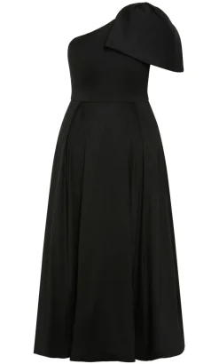 Captivate One Shoulder Maxi Dress - black