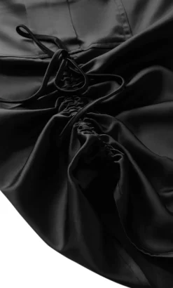 Cargo Castle Satin Pant - black