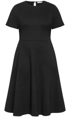 Cariline Midi Skater Dress - black