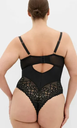 Cassia Underwire Bodysuit - black