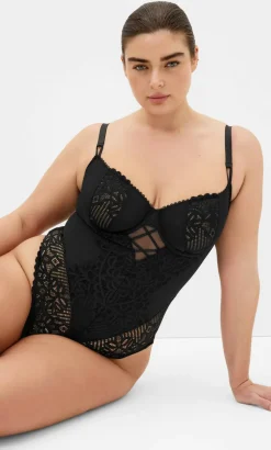 Cassia Underwire Bodysuit - black
