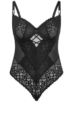 Cassia Underwire Bodysuit - black