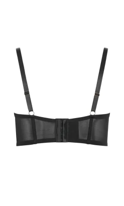 Cassia Underwire Longline Bra - black
