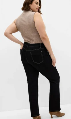 CC Bootleg Short Denim Jean - black wash