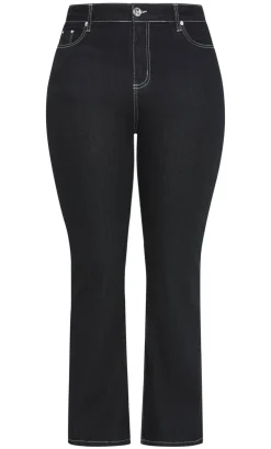 CC Bootleg Short Denim Jean - black wash